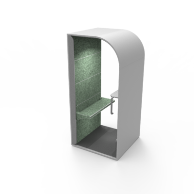 Up | Geschuurd aluminium exterieur met matte blanke lak afwerking
