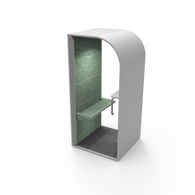 Up | Geschuurd aluminium exterieur met matte blanke lak afwerking