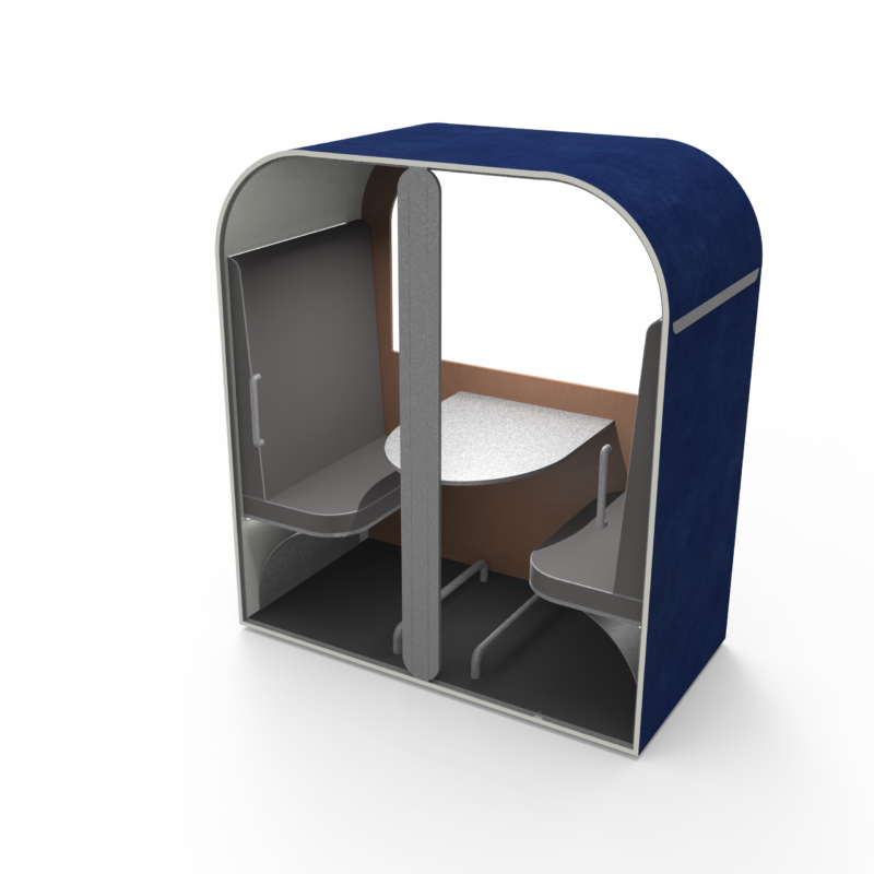 Double Special | Blauw exterieur en grijs interieur