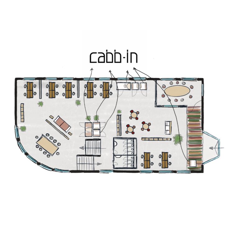 Cabb-in | Ontwerp akoestische werkruimtes in de open kantooromgeving.